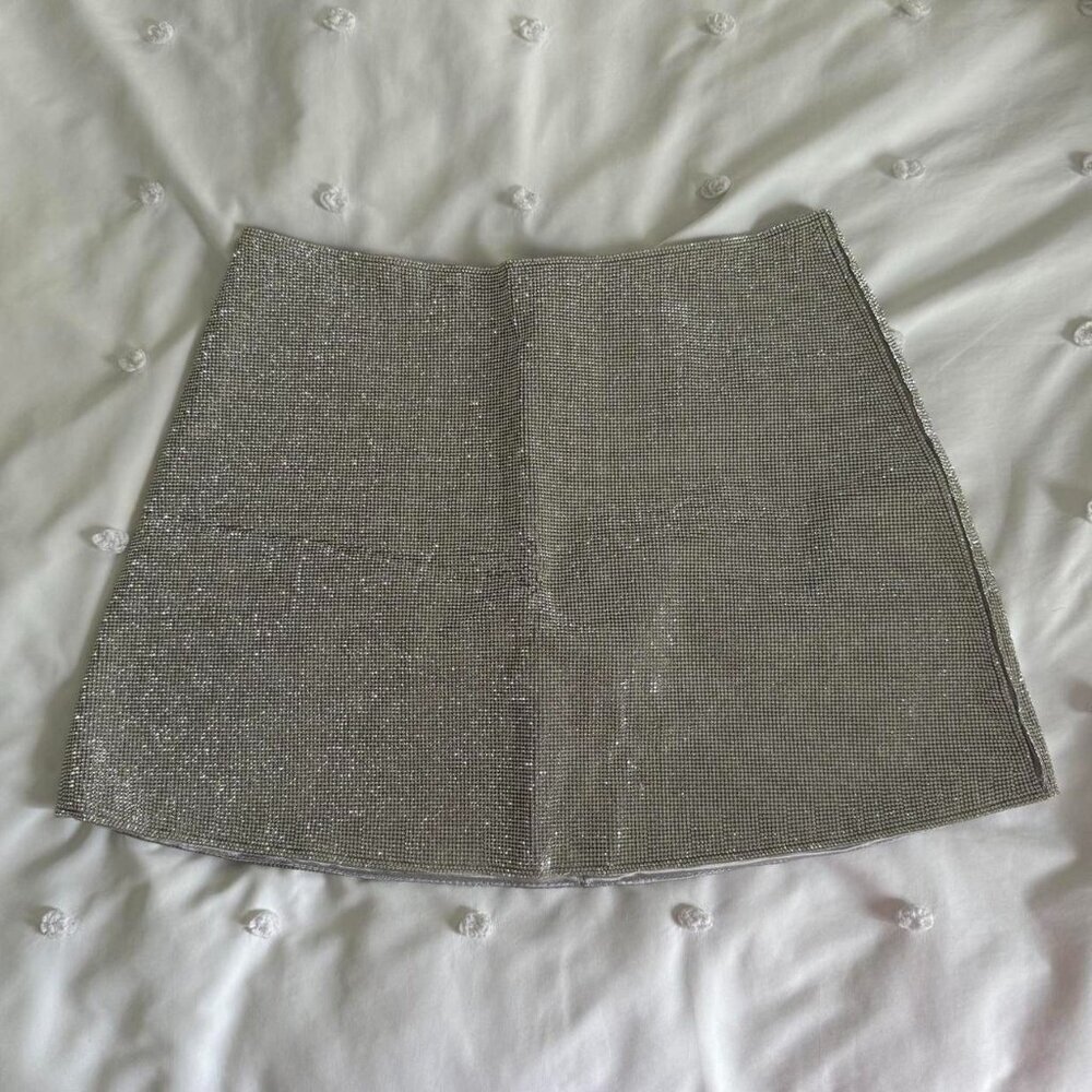 House of Harlow Rhinestone Mini Skirt